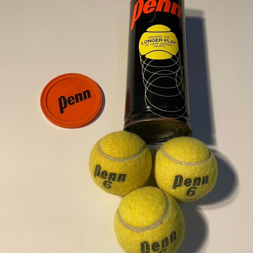 Vtg‎ Yellow Penn x-76 tennis balls - 3 pack